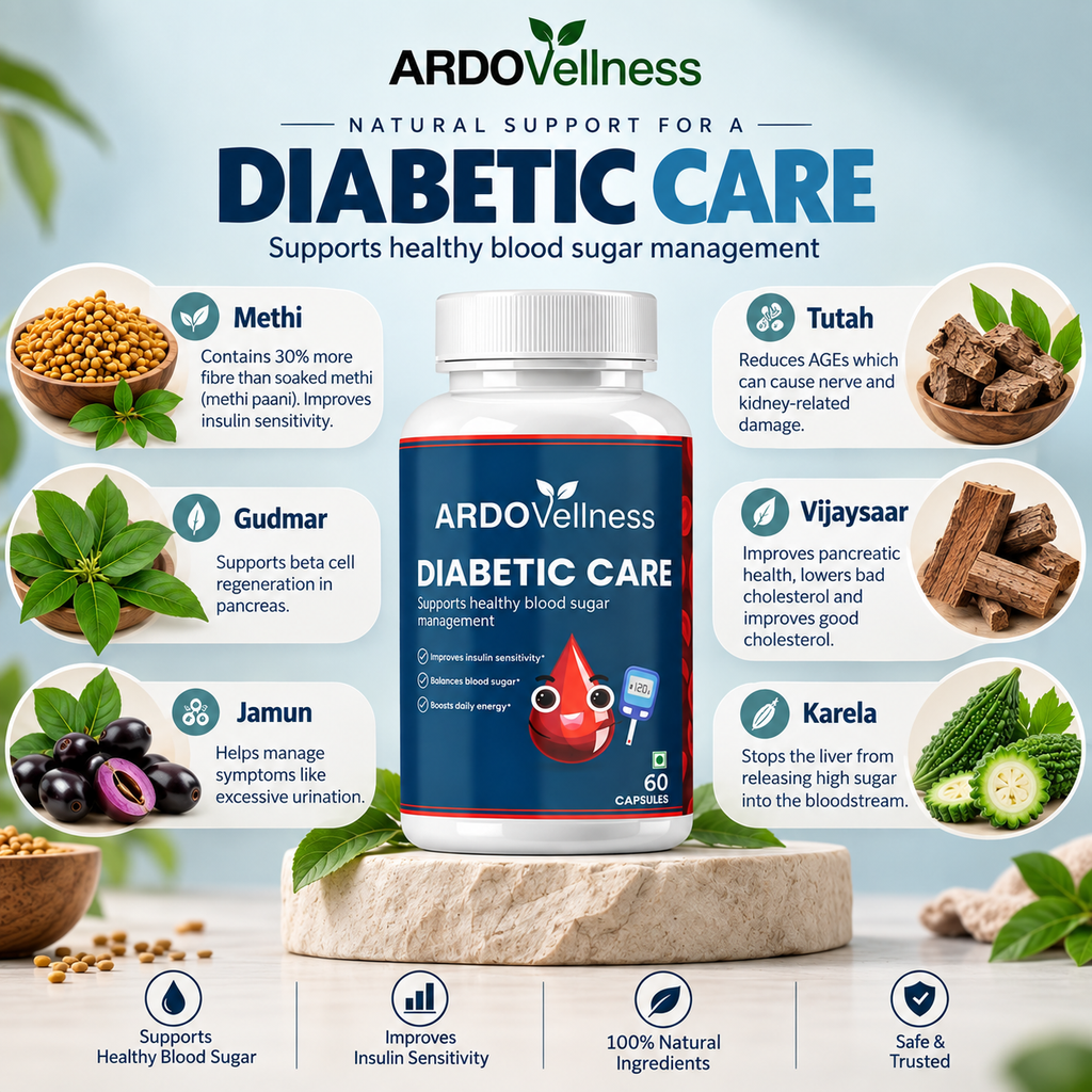 Ardovellness Diabetic Care 750mg 60 Capsules