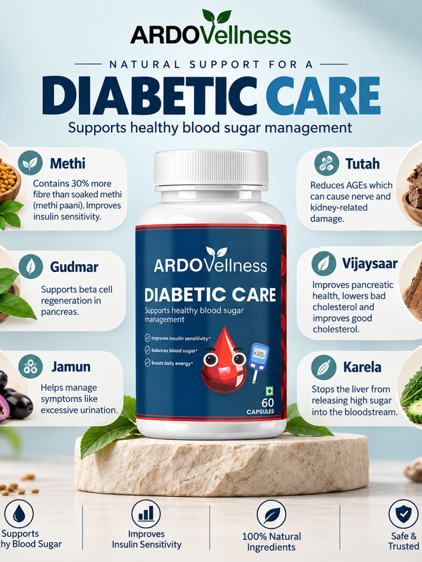 Ardovellness Diabetic Care 750mg 60 Capsules