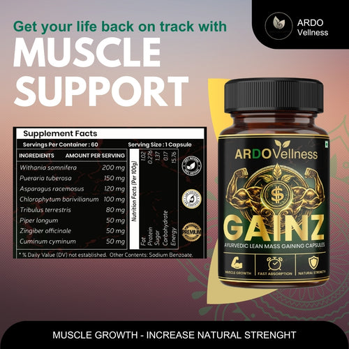 Ardovellness Gainz 750mg 60 Capsules
