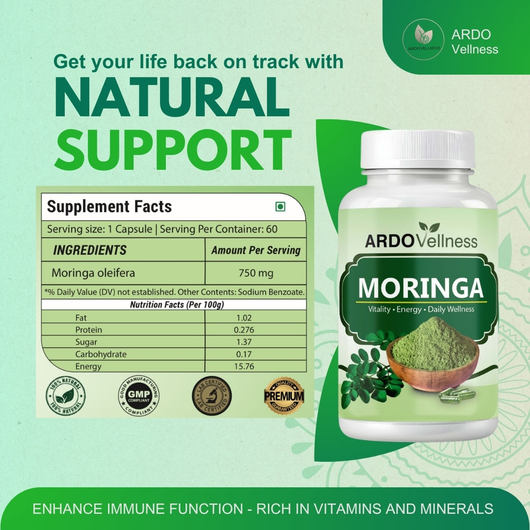 Ardovellness Moringa 750mg 60 capsules